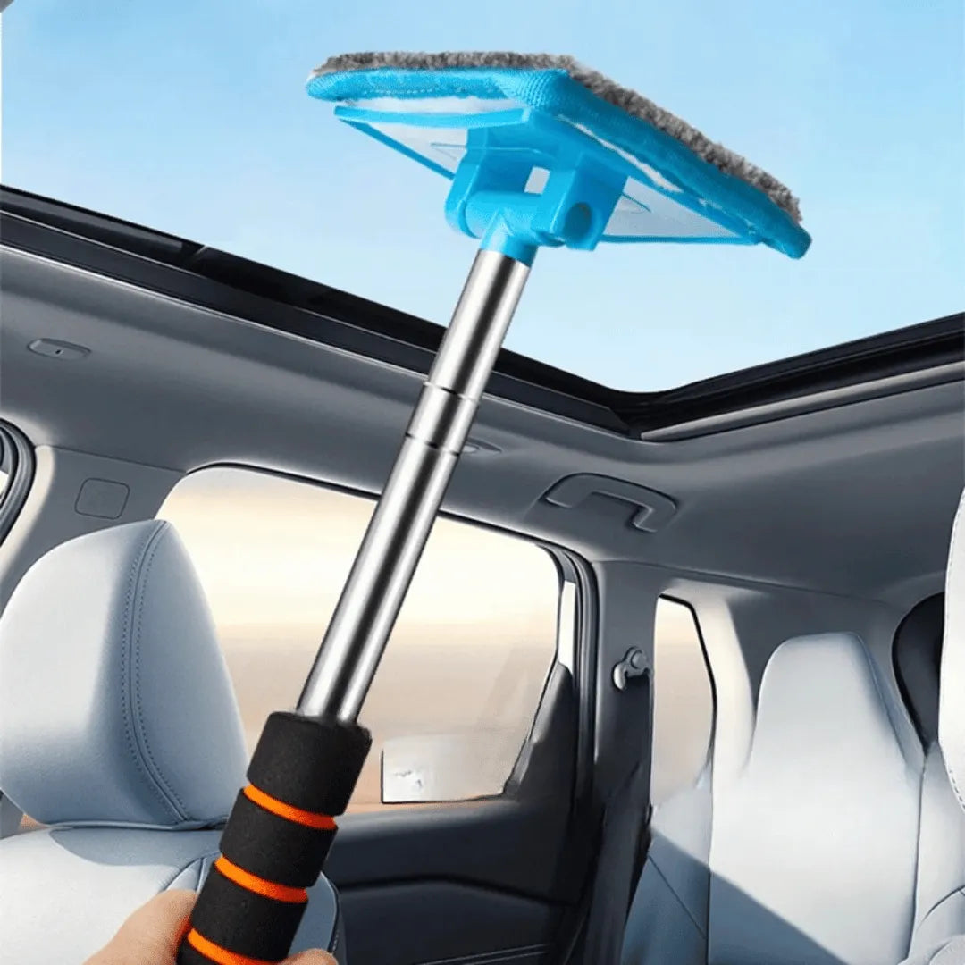 Escova Telescópica de Limpeza para Para-brisa e Vidros Internos de Carro – Limpeza Rápida